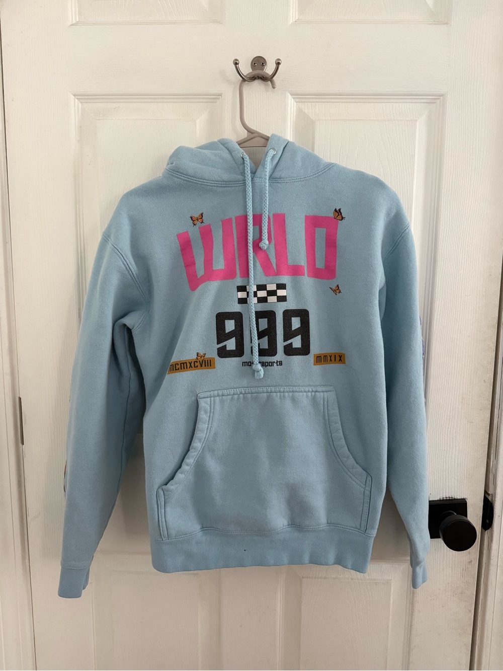 Juice WRLD 999 Motorsport Conversations Hoodie Baby Blue Small